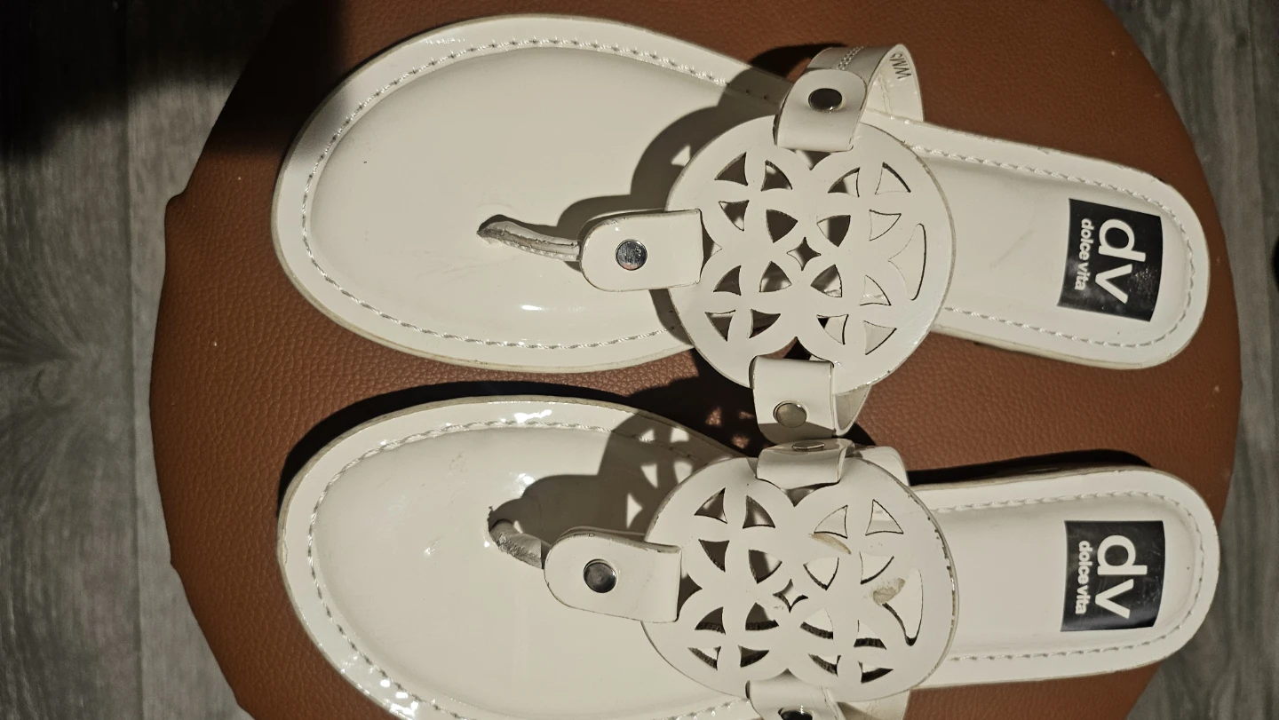 DV Dolce Vita white sandals