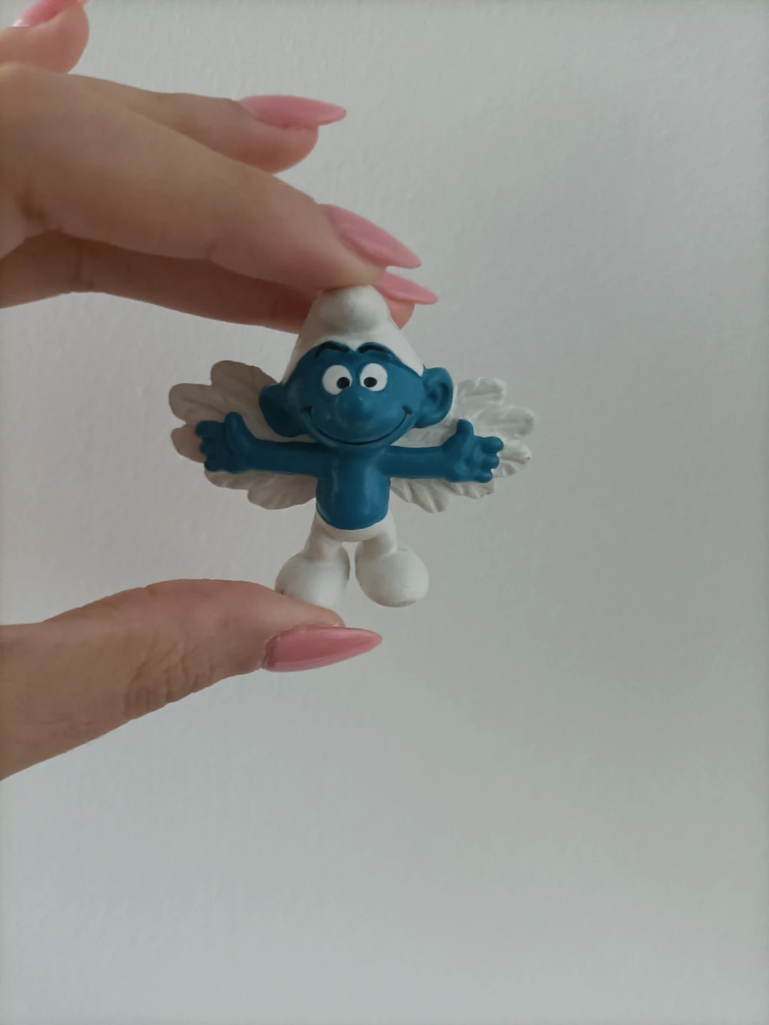 Vintage Angel Smurf Figurine