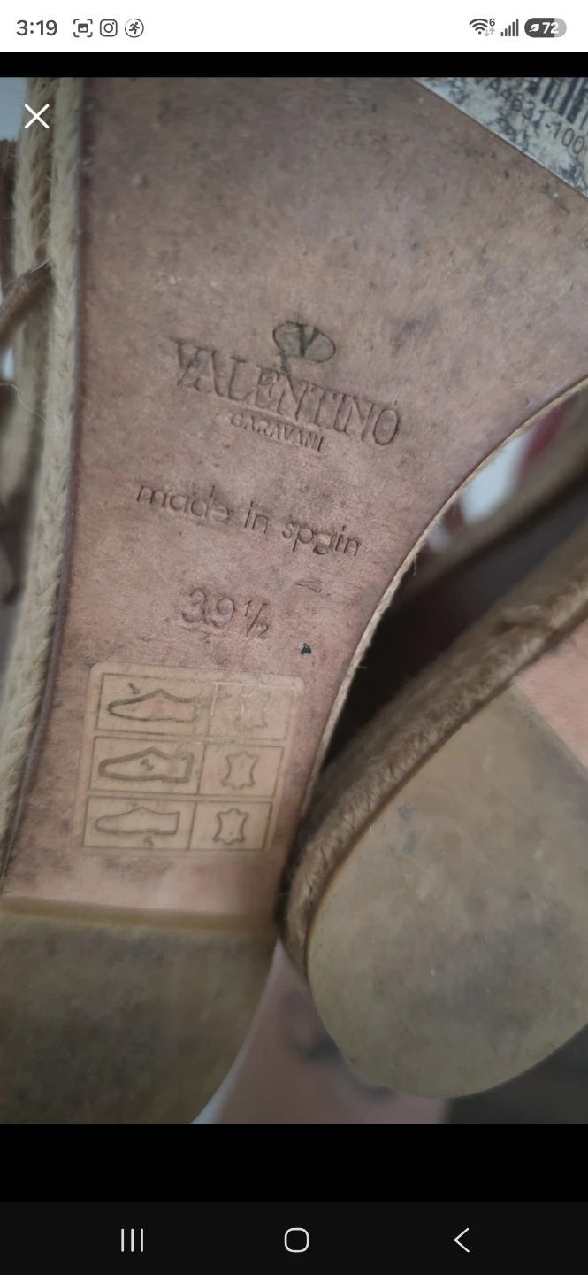 Valentino Garavani Leather Espadrille Wedges - photo 3