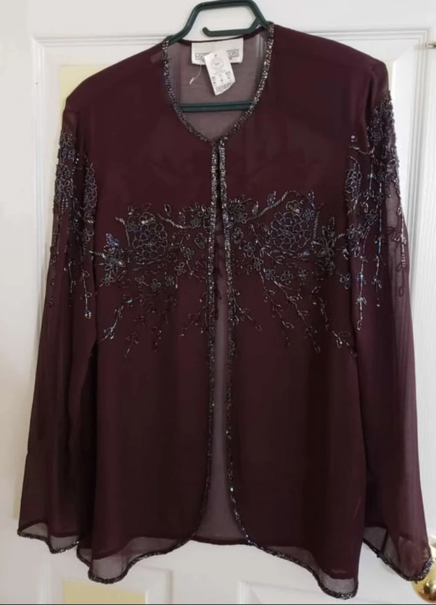 new Beaded sheer jacket plus size 16 from additional elle - photo 3