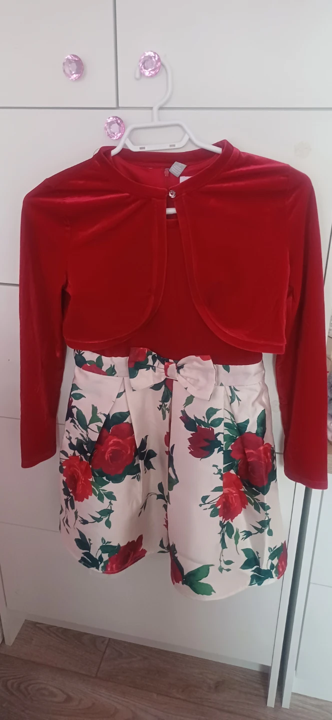 The Children's Place Red Rose Dress Set Size 12 - photo 5
