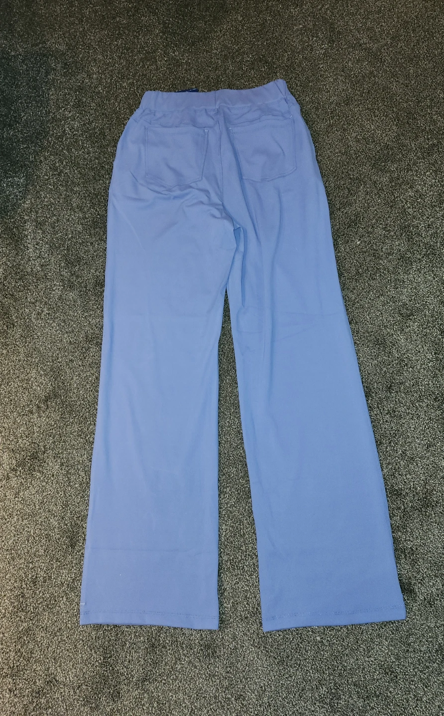 Vooveeya Blue Wide-Leg Pants Size M - photo 2