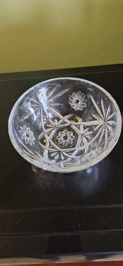 Clear Cut Glass Candy Dish - photo 2