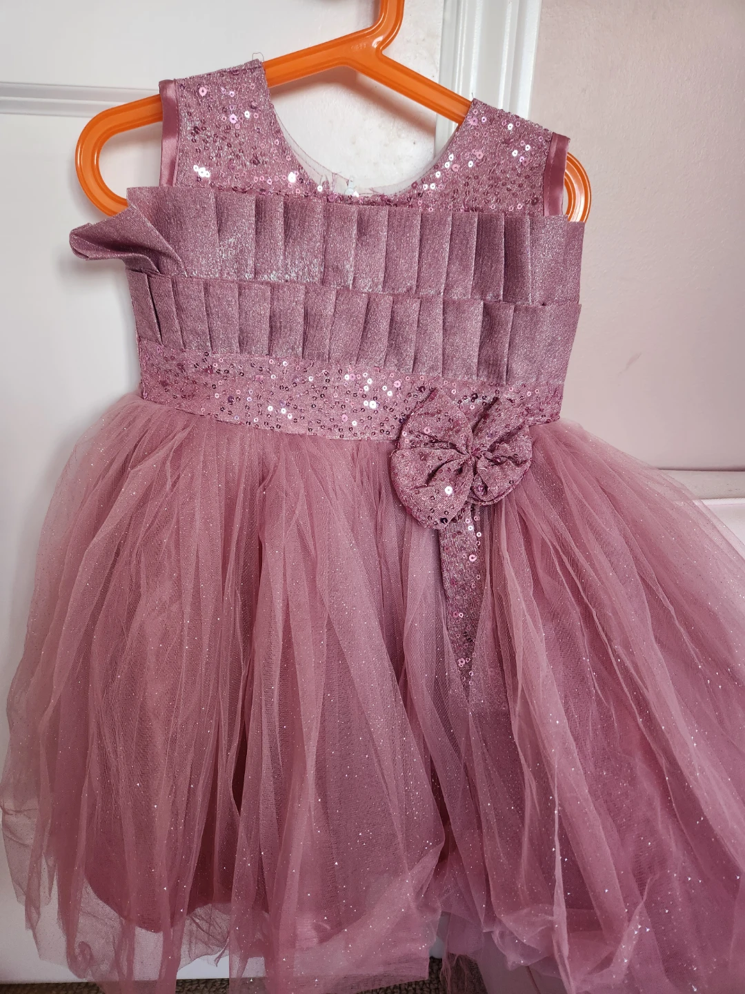 New Girls Pink Glittery Party Dress size 2t to 3t - photo 2