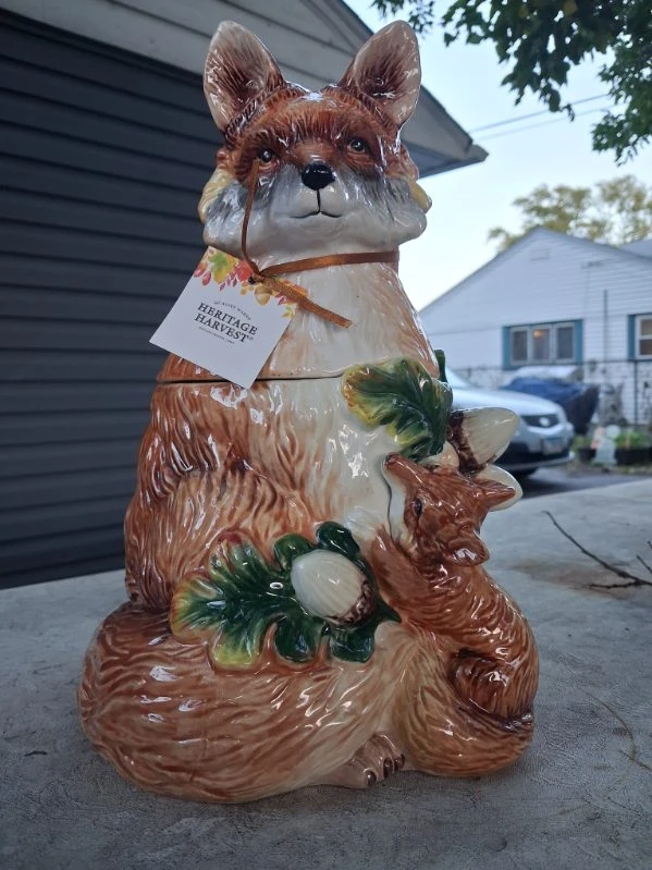 Heritage Harvest Fox Cookie Jar
