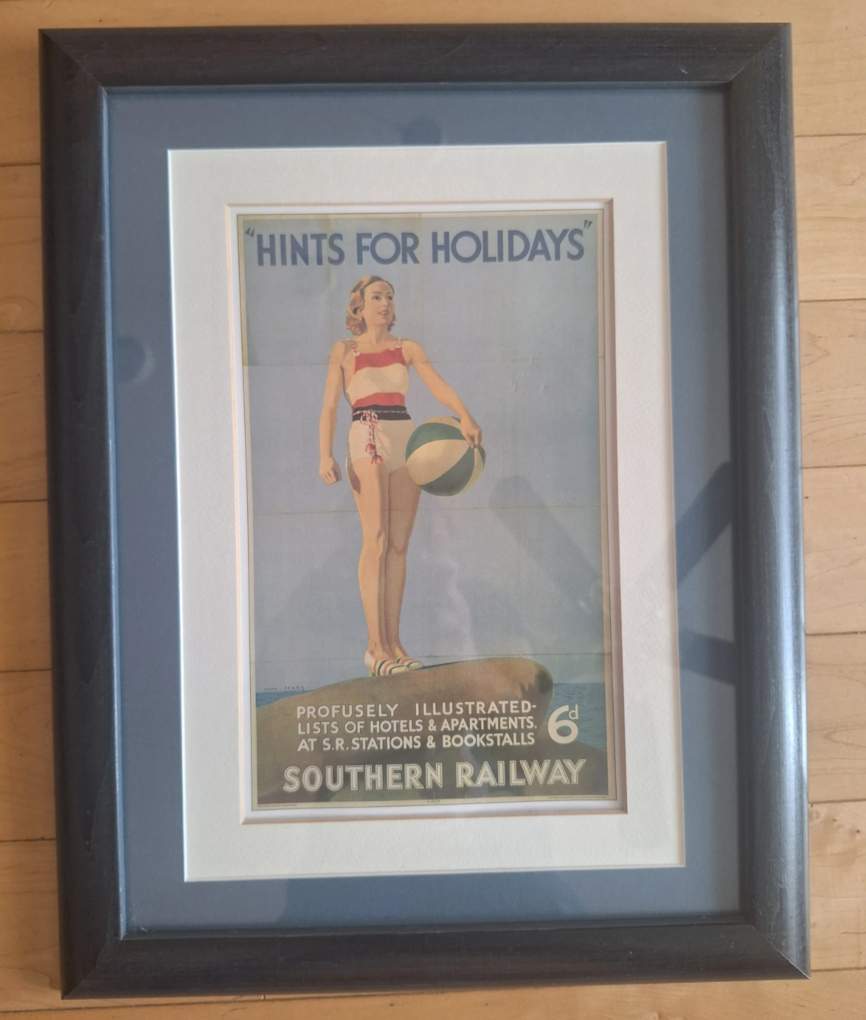 Vintage 1936  Southern Railway Framed Poster Print