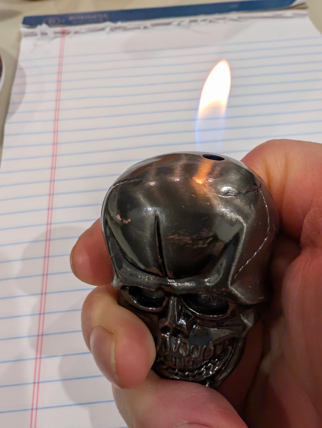 3 D Skull Butane Lighter Premium Refillable - photo 2