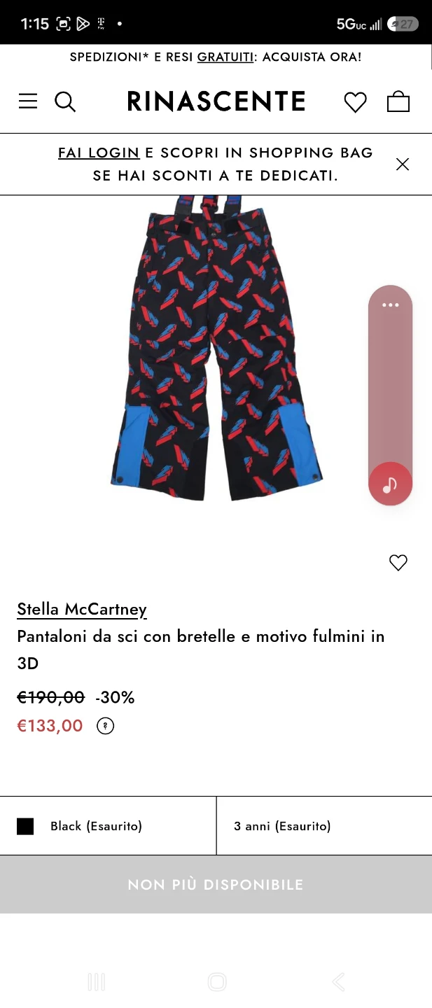 Stella McCartney Kids 3D Lightning Bolt Ski Pants