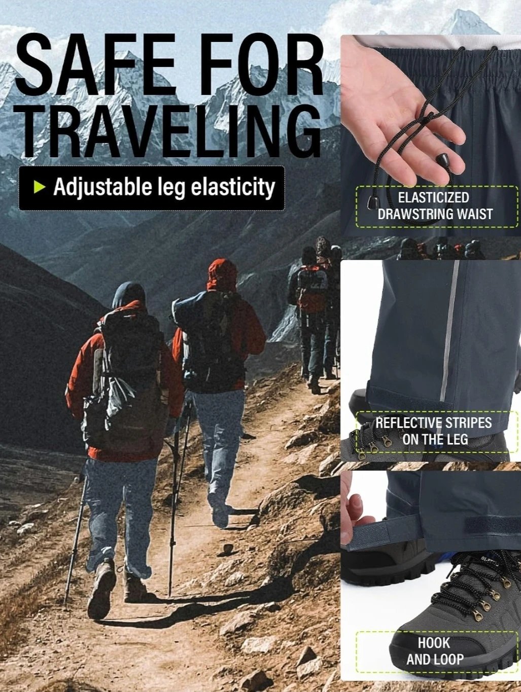 Waterproof Travel Rain Pants Large - photo 4