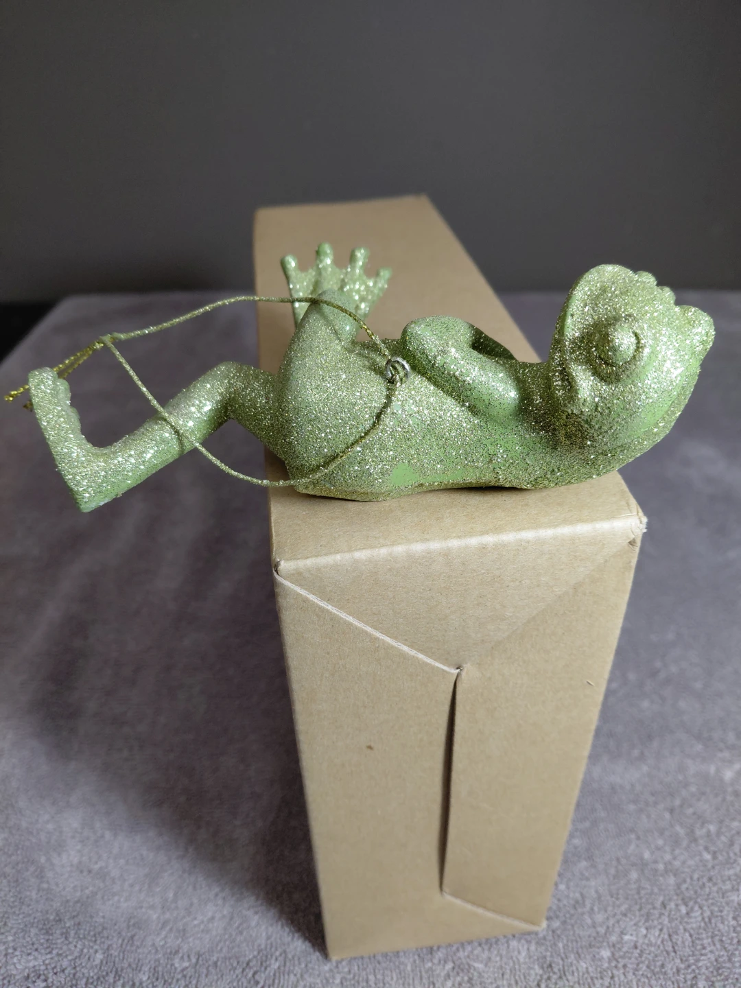 Sexy Green Glitter Frog Christmas Ornament - photo 3