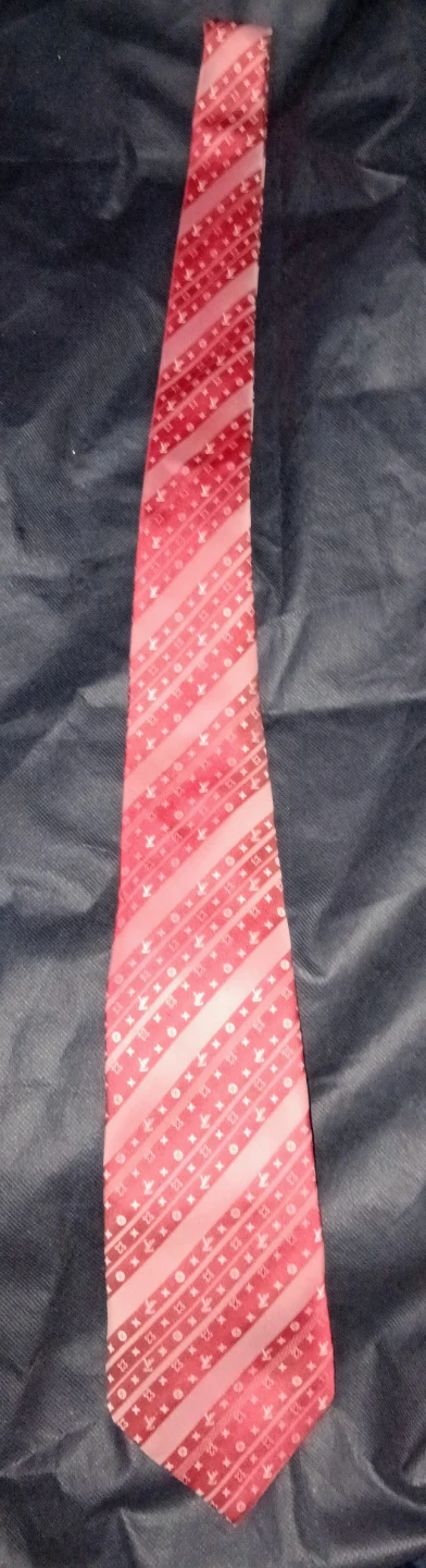 Louis Vuitton Red Monogram Silk Tie