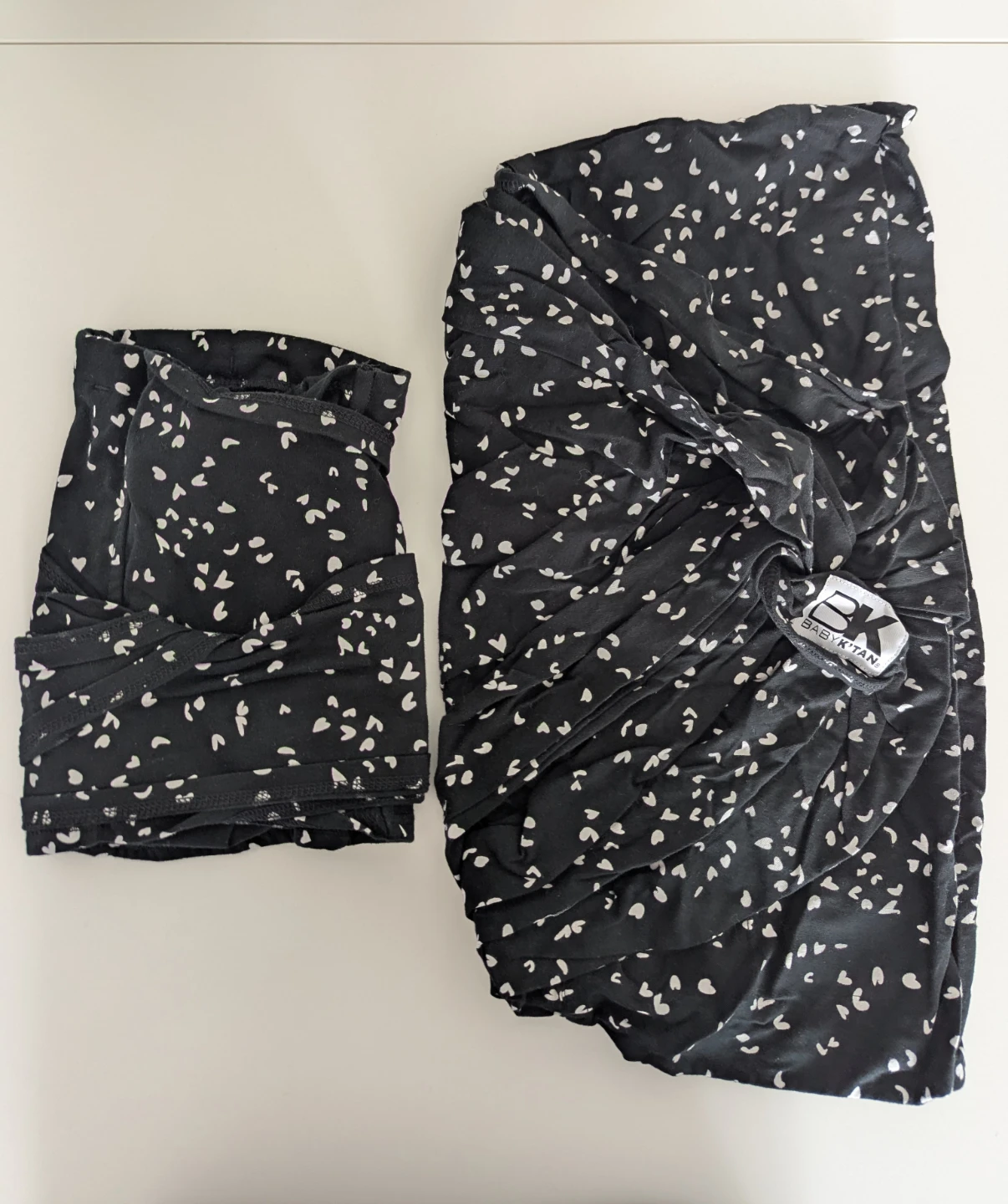 Boba Wrap black & Baby K'tan heart print baby wraps - photo 2