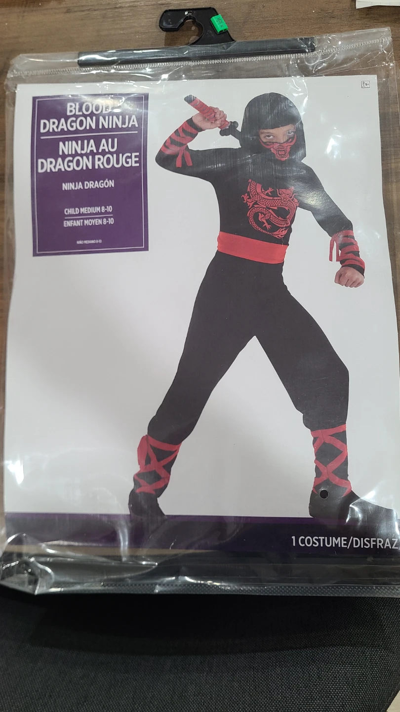 Blood Dragon Ninja Costume Child Medium 8-10