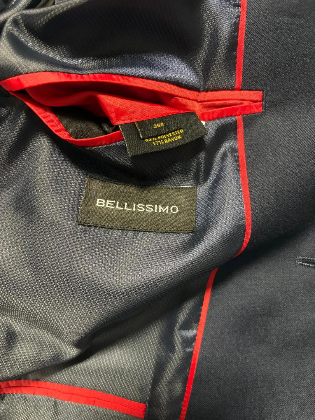 Bellissimo Navy Men's Suit Set Size 36S - photo 4