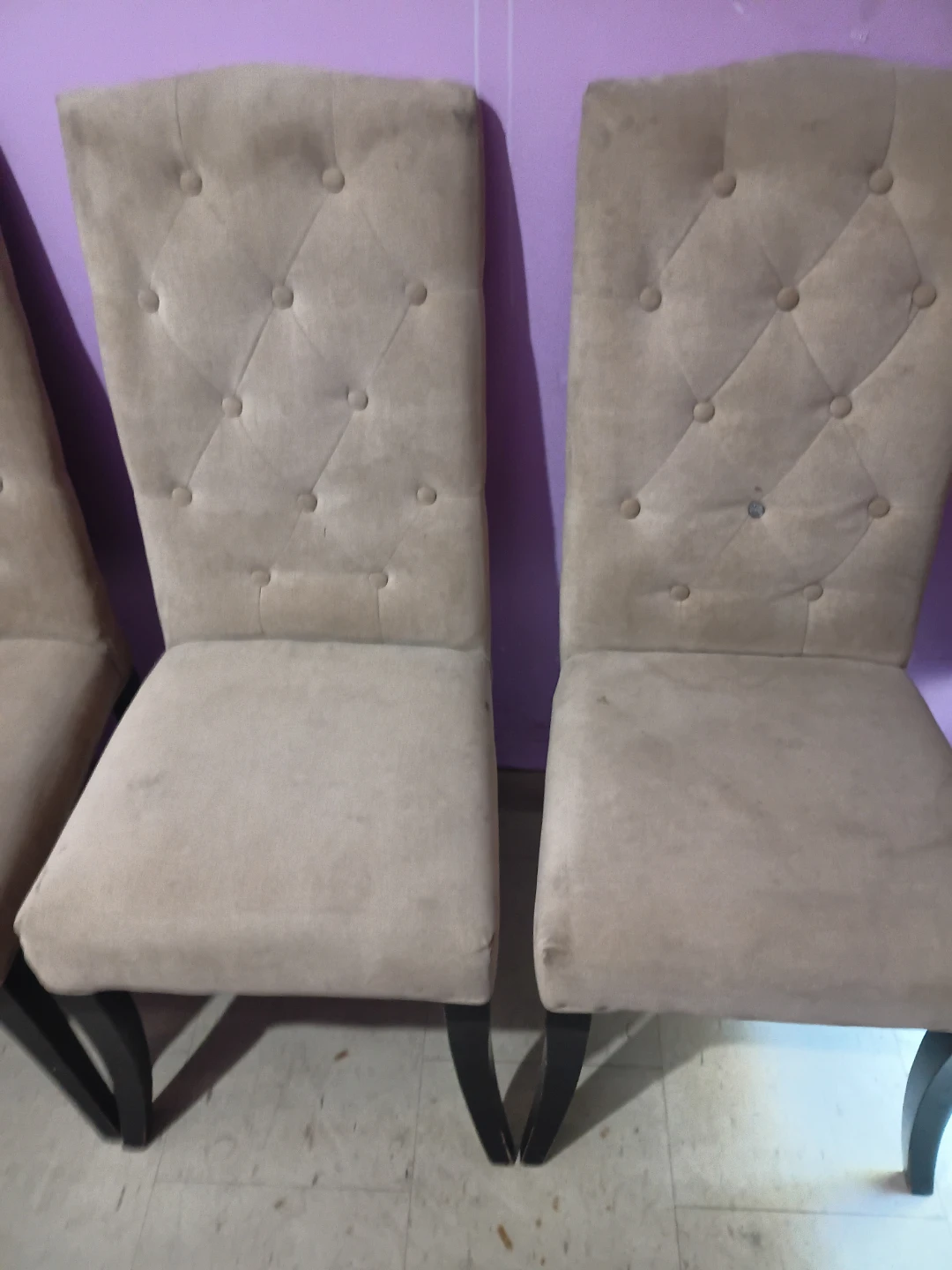 Set of 4 tufted dining chairs - photo 2