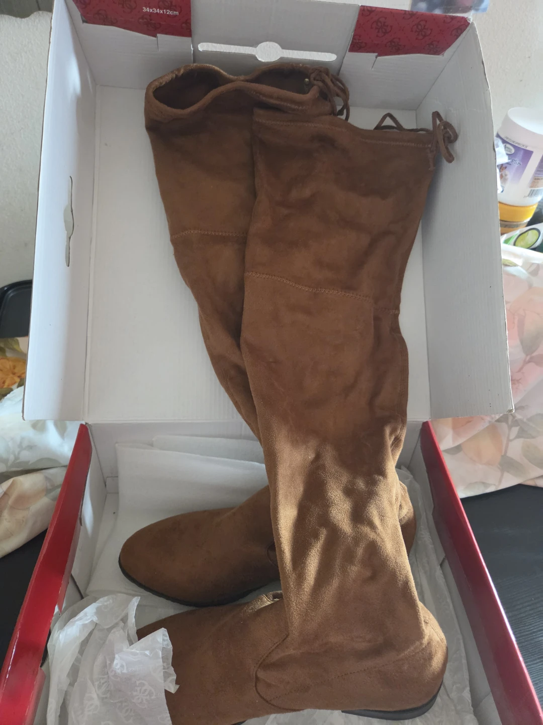 Guess GFSIMPLEE Over-the-Knee Boots - Brown - Size 8 - photo 2