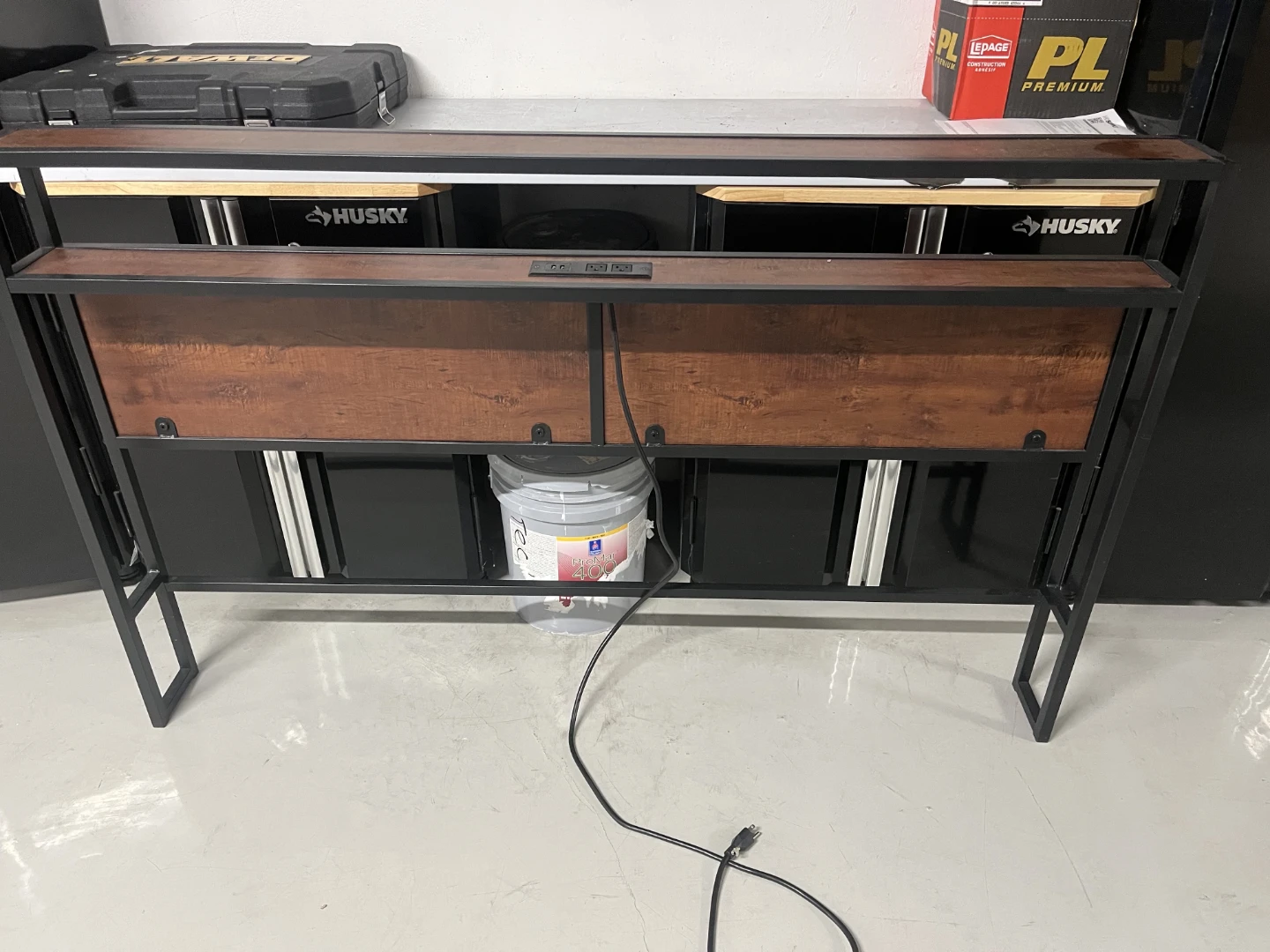 Industrial Style Console Table with Power Outlet - photo 5