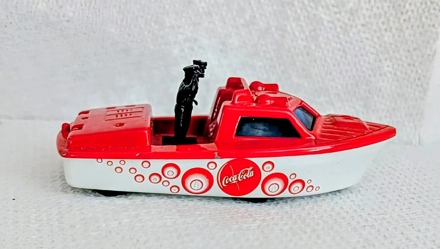 Matchbox Coca-Cola Police Launch Toy Boat - photo 3
