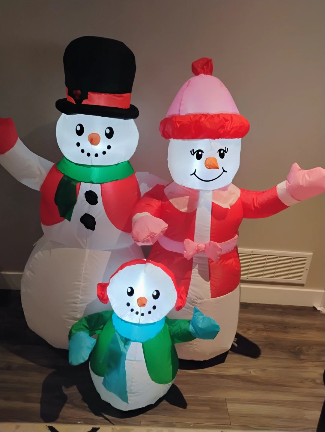 Christmas Snowman Family Inflatable Decoration