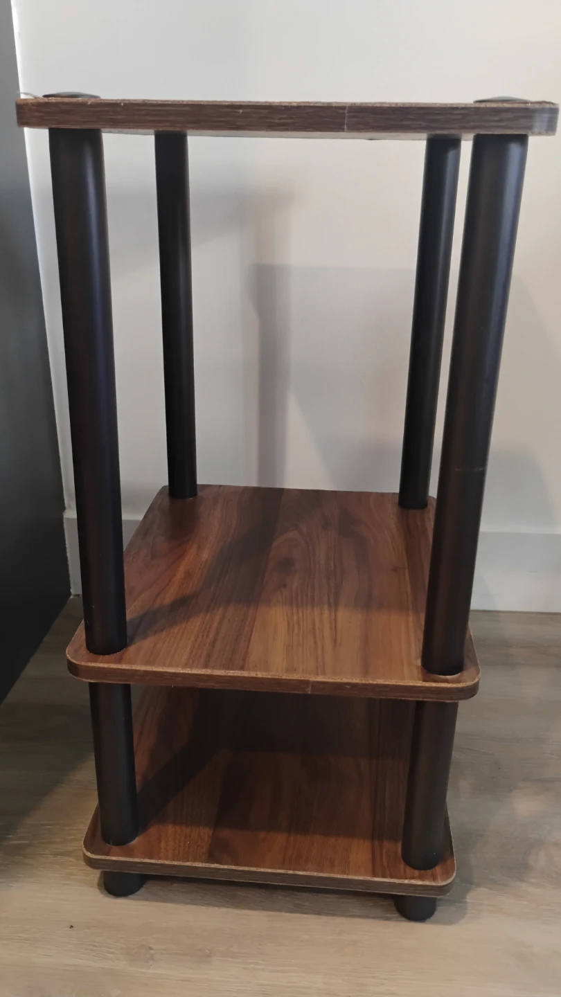 Three-Tier Wood Grain Side Table - photo 3
