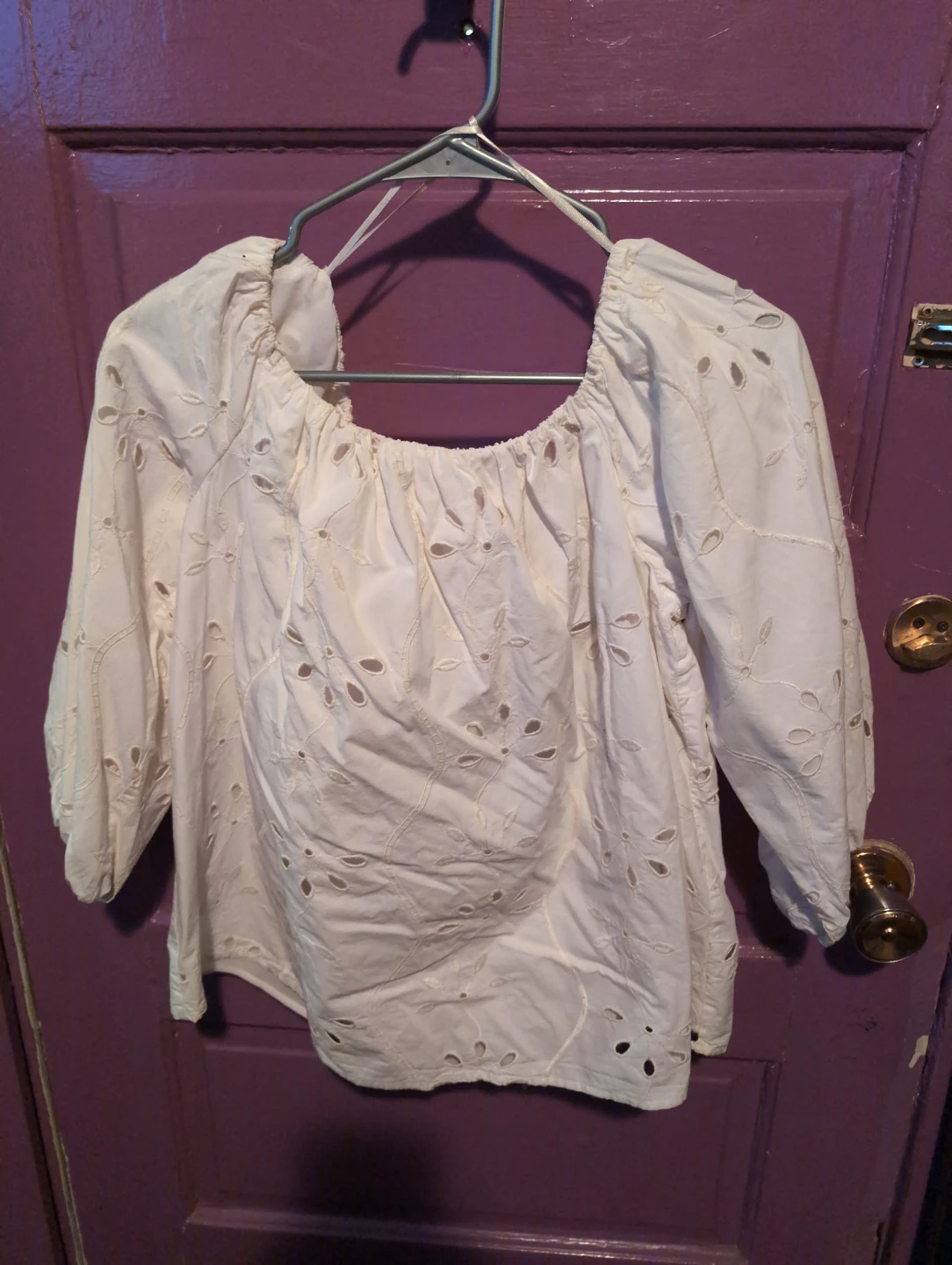 River Island White Embroidered Blouse