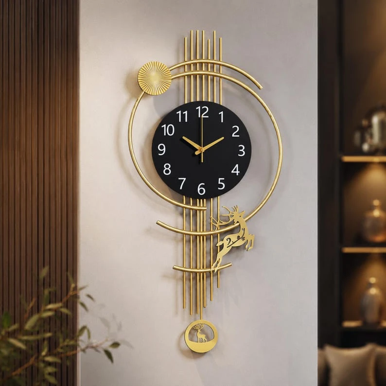 Modern Deer Design Wall Clock - photo 3