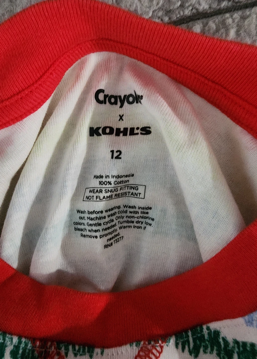 New Crayola x Kohls Striped Kids Long Sleeve Shirt Size 12 - photo 3