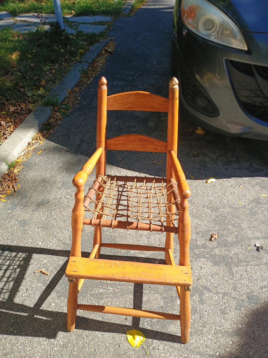 Vintage Wooden Child's High Chair