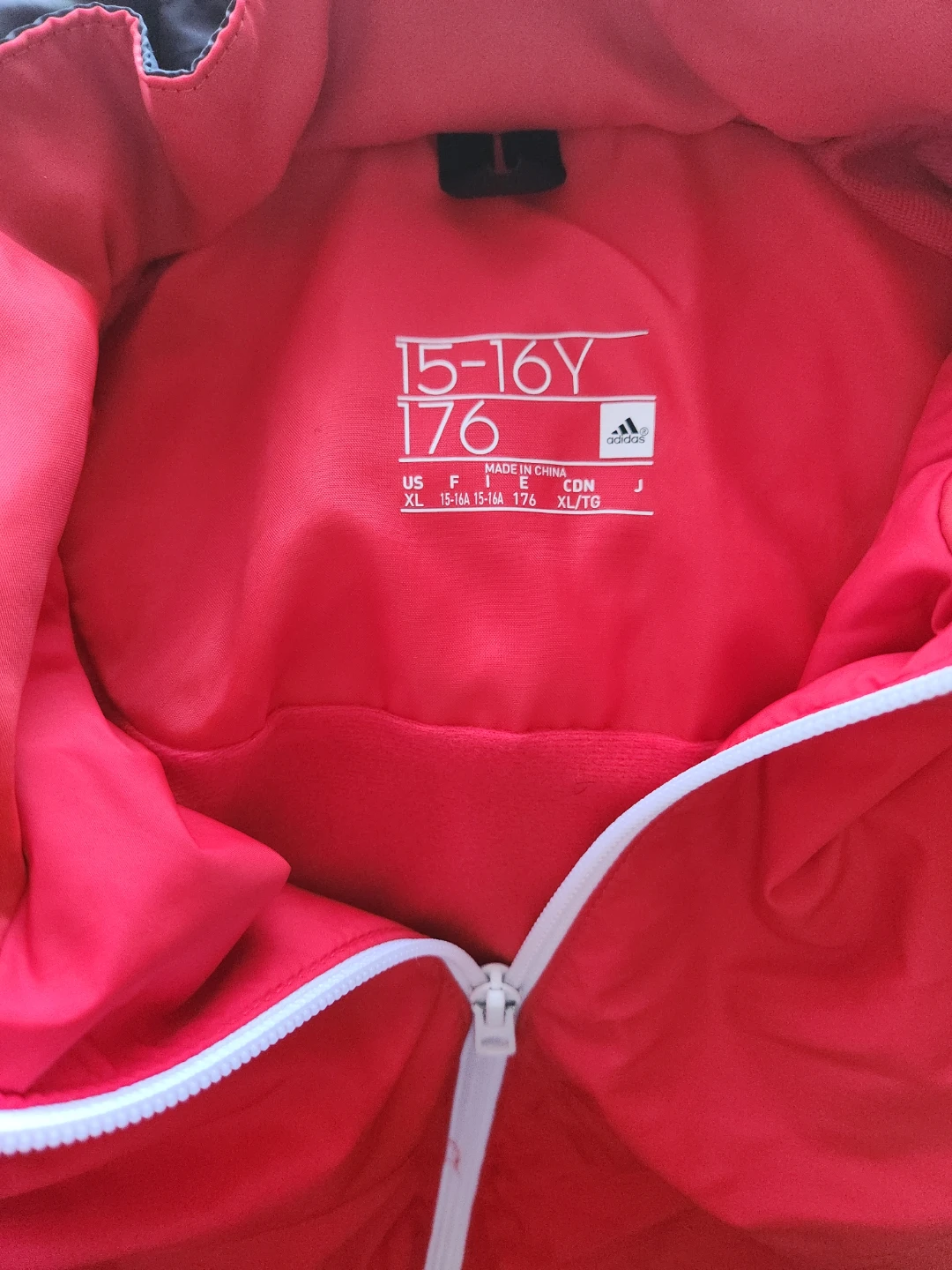 Adidas Red and Black Hooded Windbreaker - photo 2