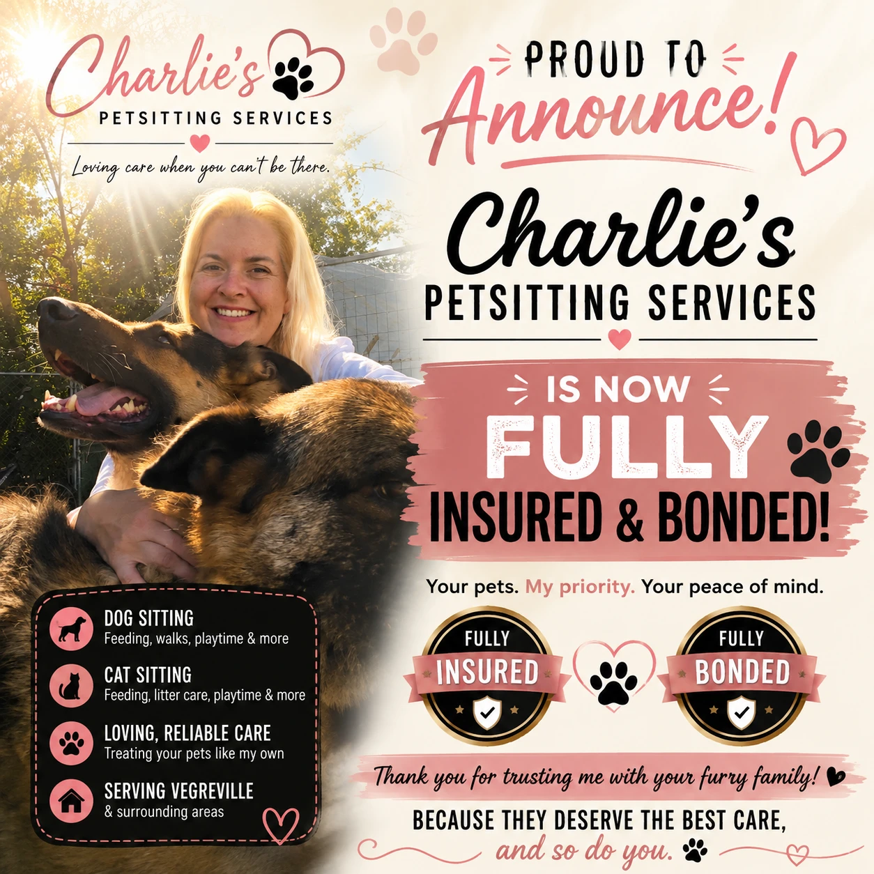 Vegreville pet sitting