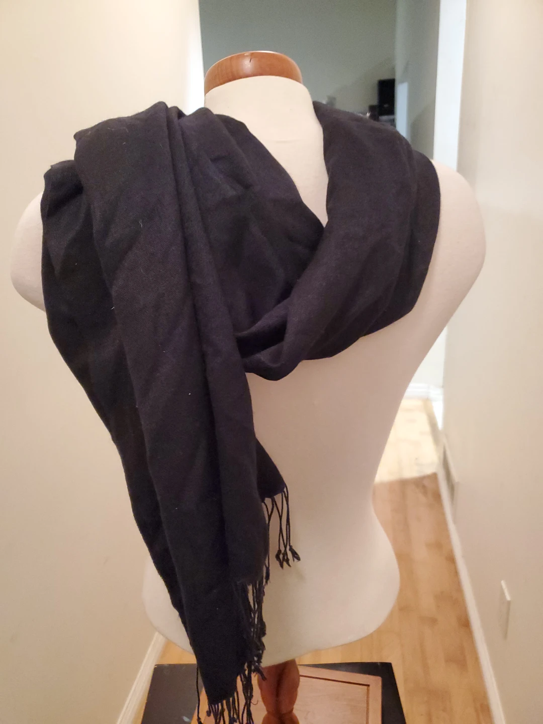 Black Pashmina Scarf Wrap - photo 5