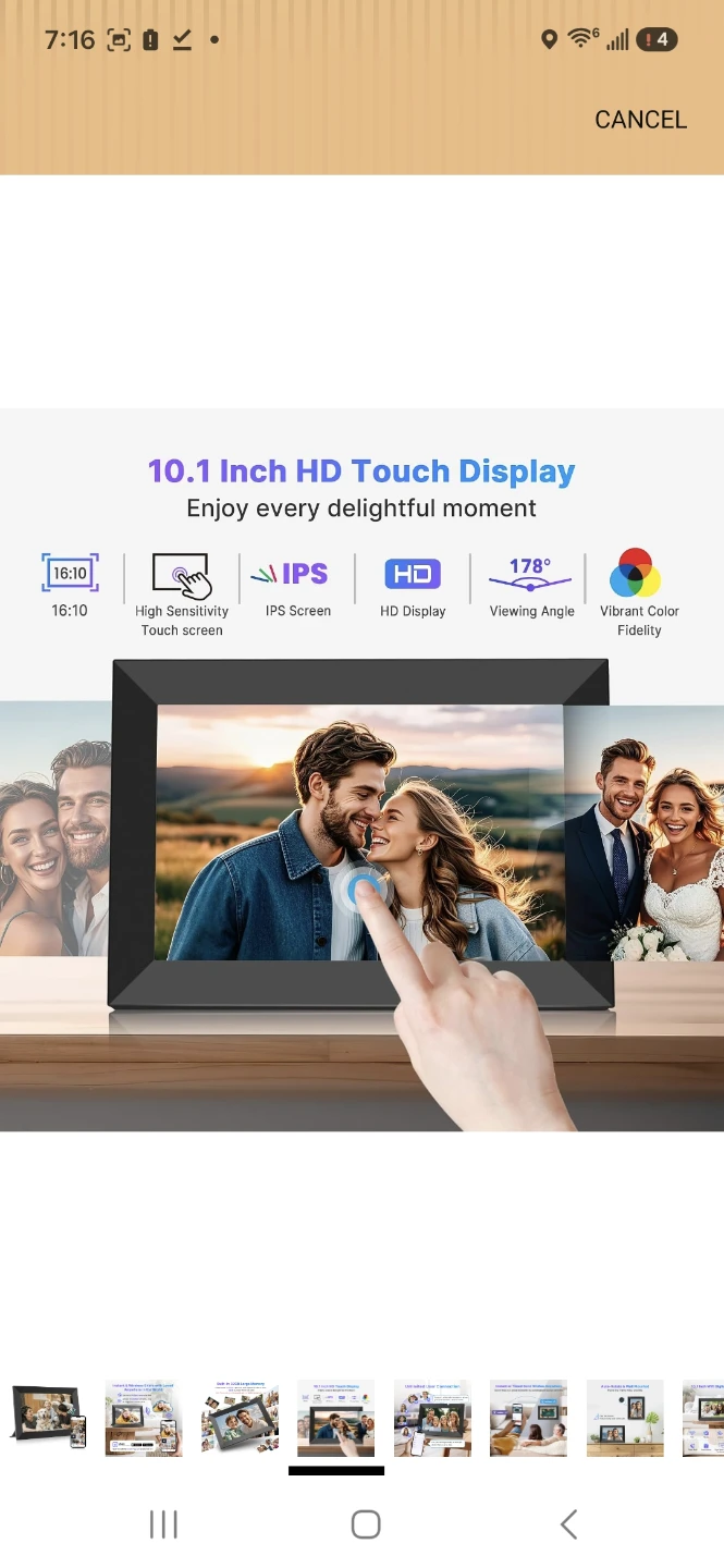 10.1 Inch Digital WiFi Photo Frame - photo 4