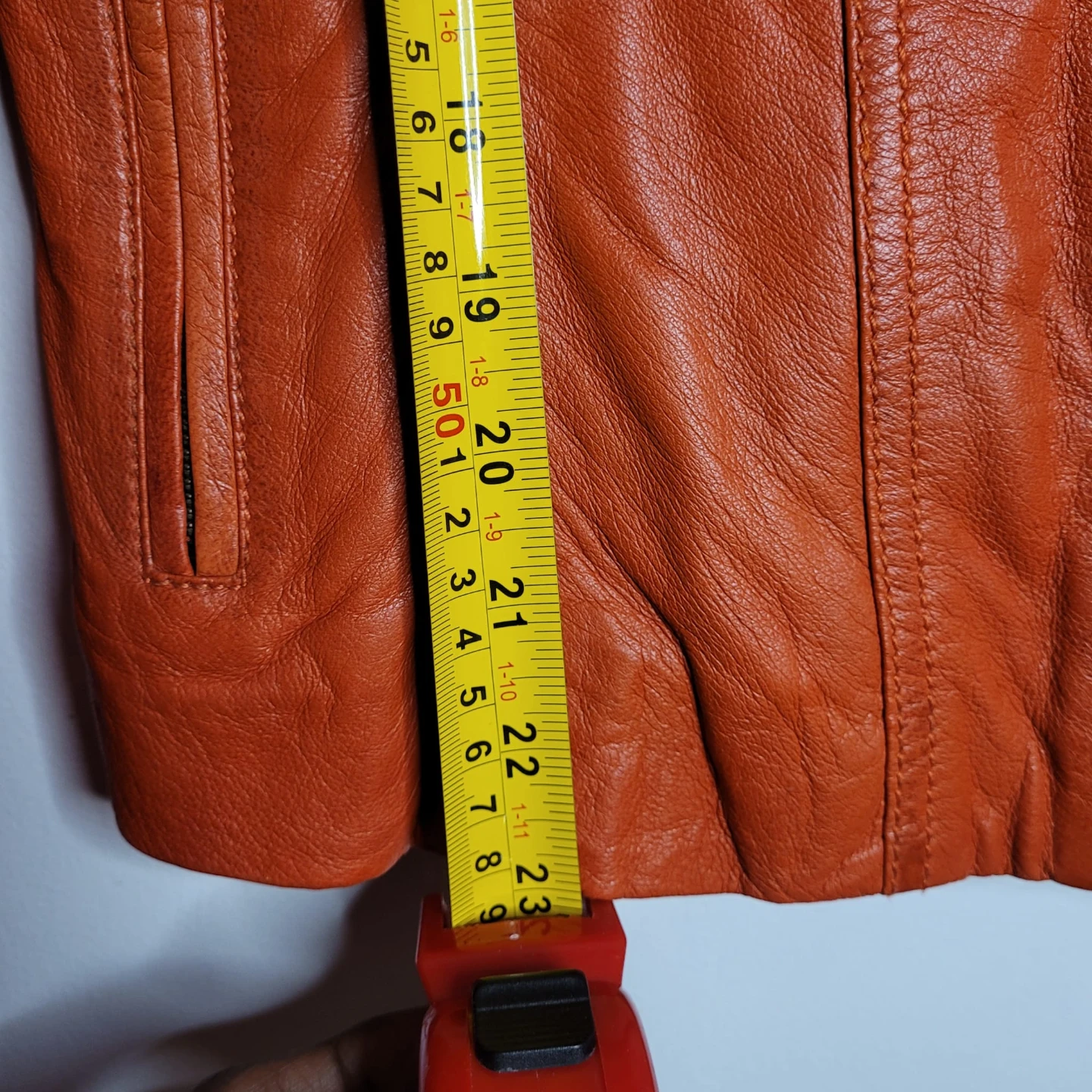Danier Orange Quilted Faux Leather Jacket - photo 3