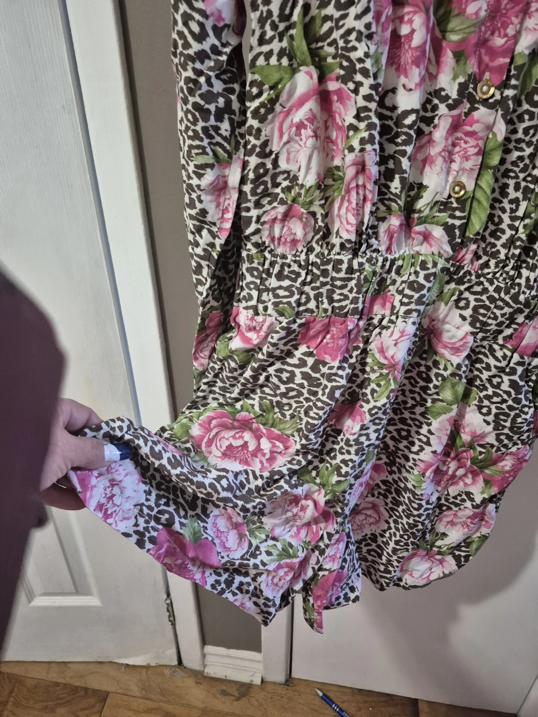 GUESS Floral Animal Print Romper