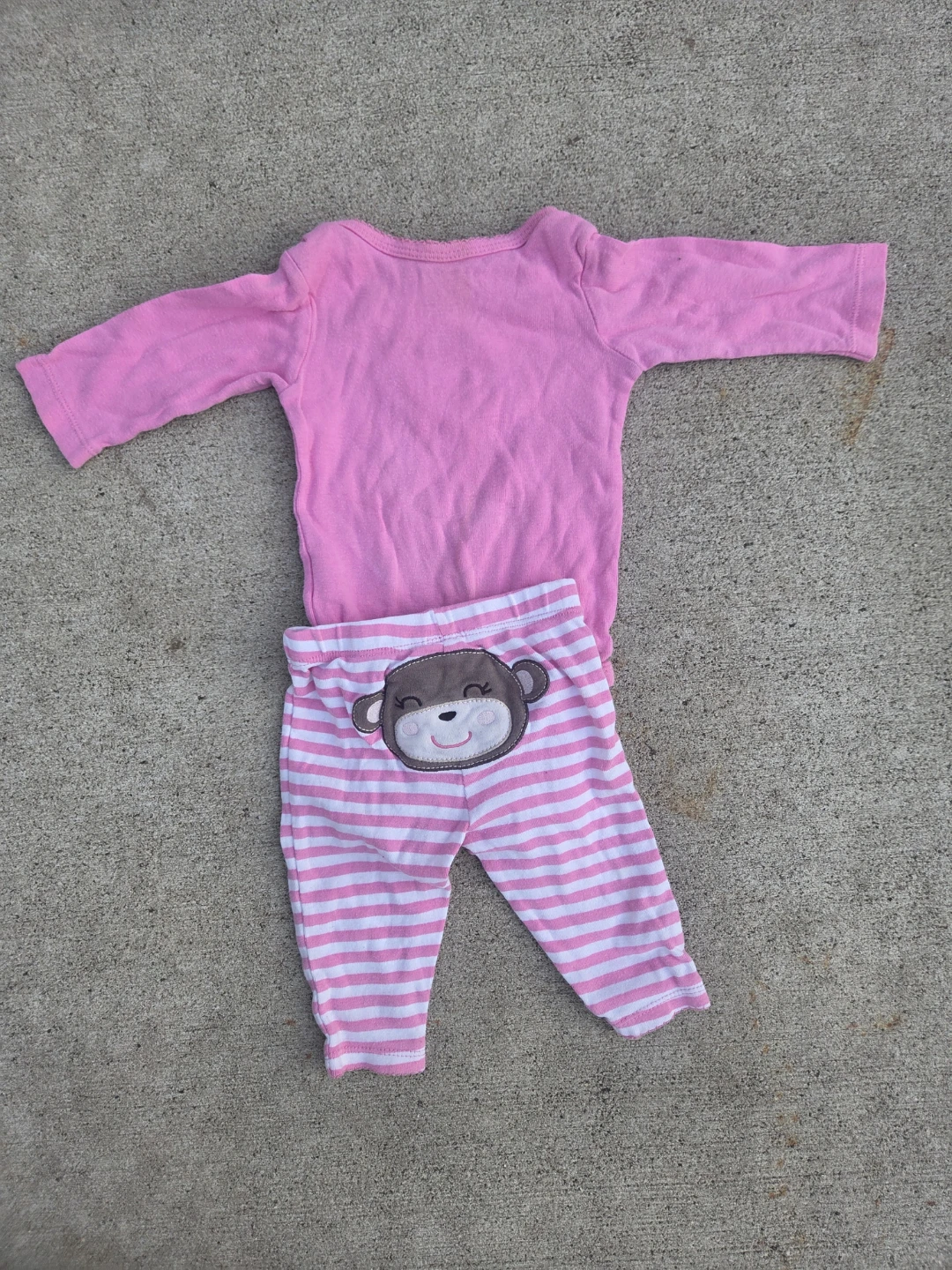 Carter's Pink Monkey Baby Outfit Set - photo 2