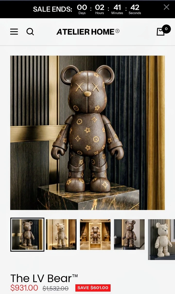 Atelier Home The LV Bear Decor
