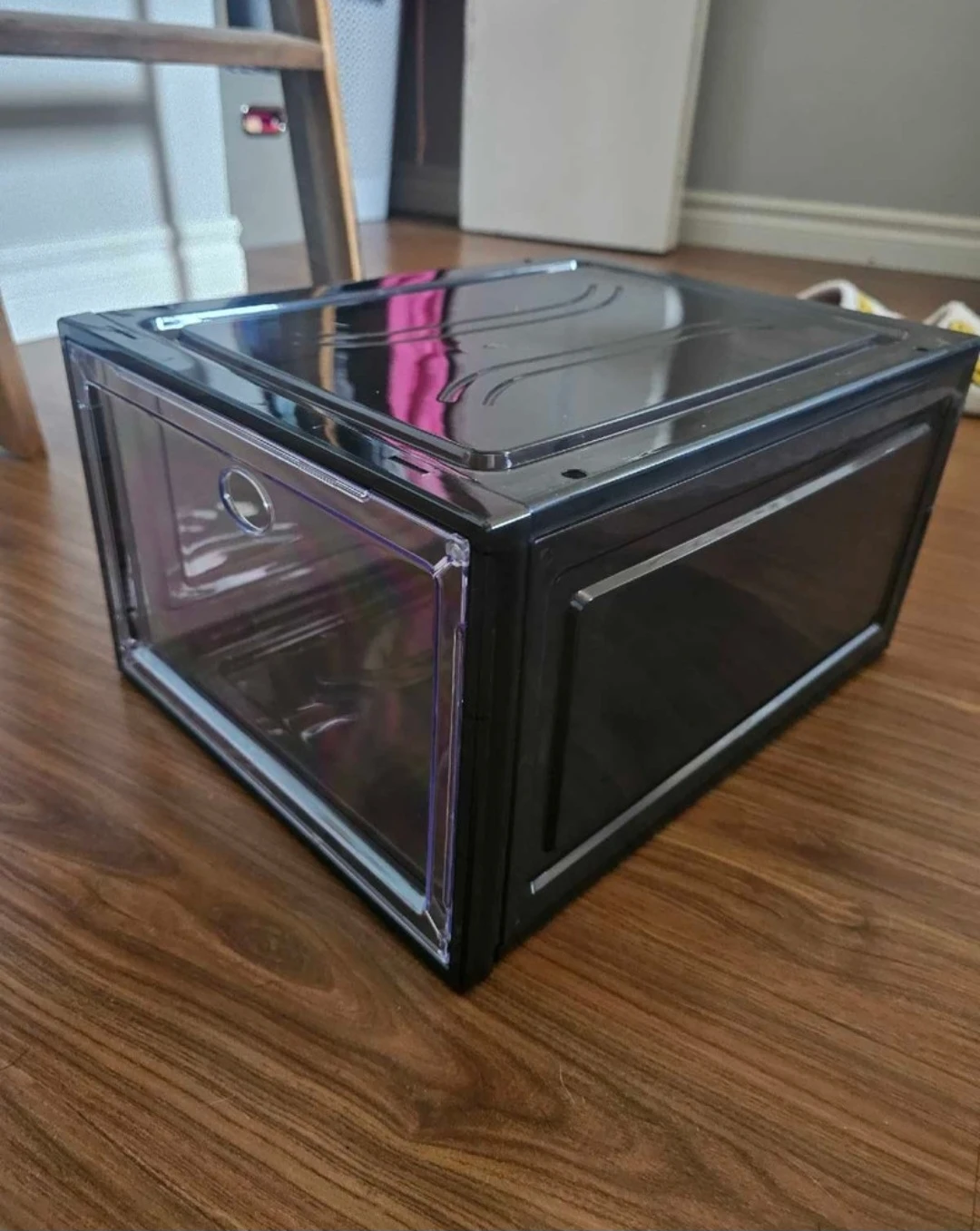 Black Stackable Shoe Storage Box