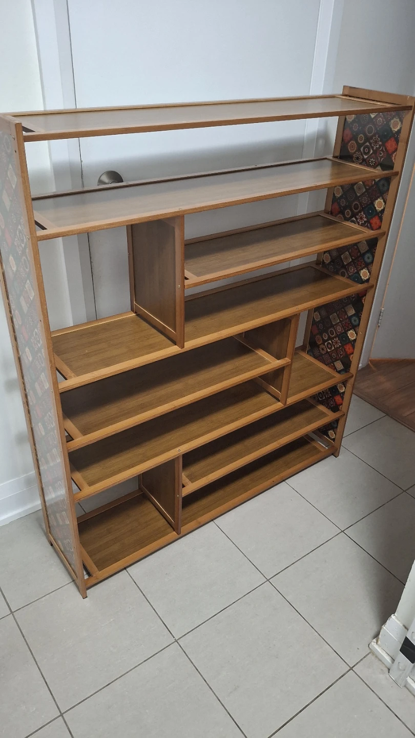 Decorative Bamboo display Shelving Unit shoe rack 98x23x115cm - photo 5