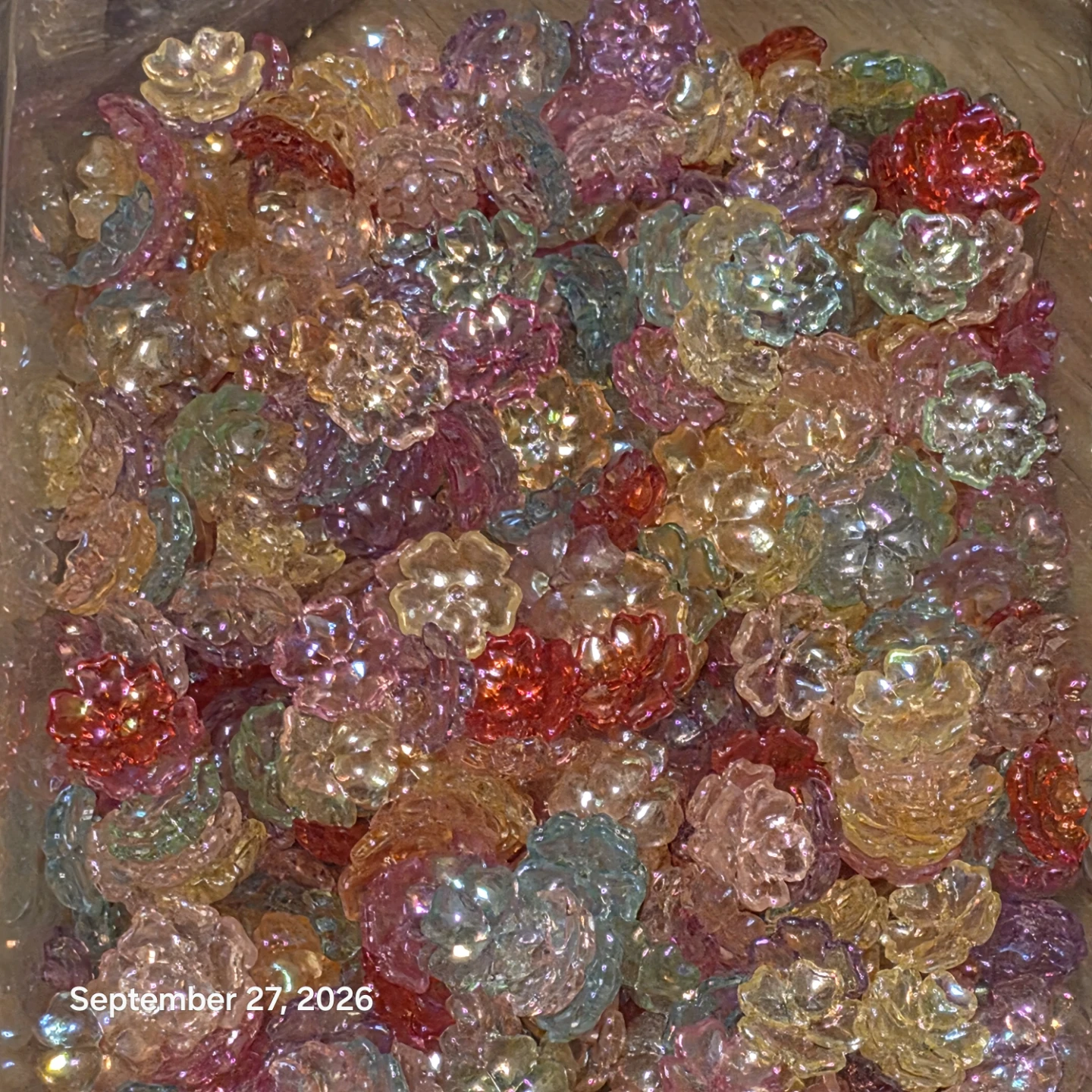 Assorted Multi-Coloured Flower Craft Beads - photo 2