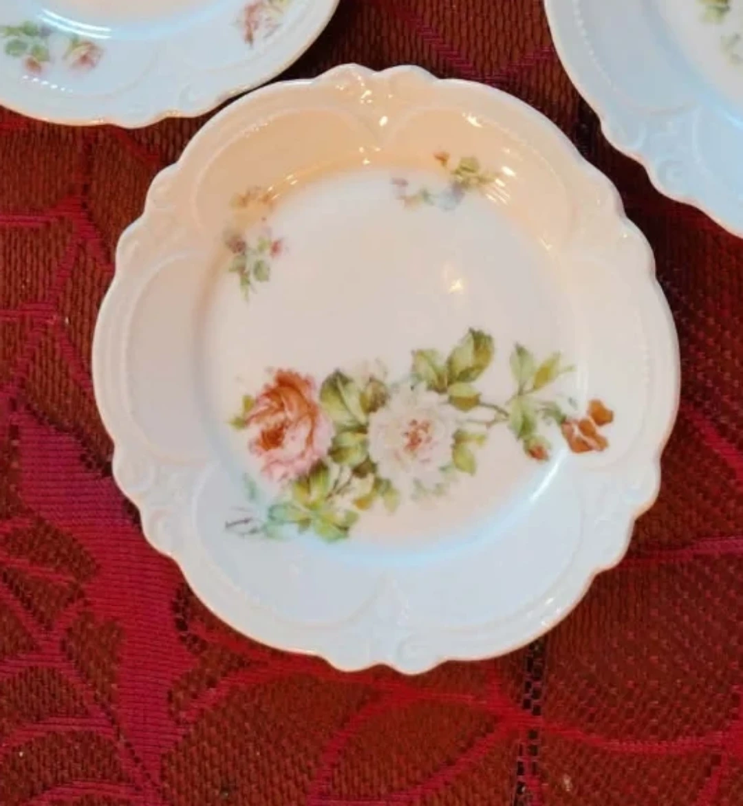Set of 5 Vintage Floral Porcelain Plates - photo 3