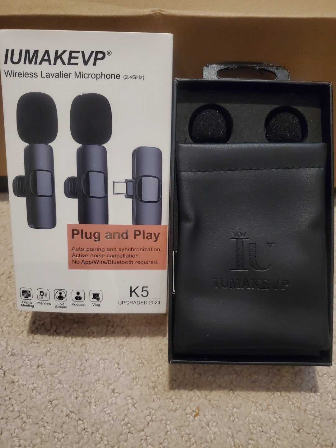 IUMAKEVP Wireless Lavalier Microphone K5 Upgraded 2024 - photo 3