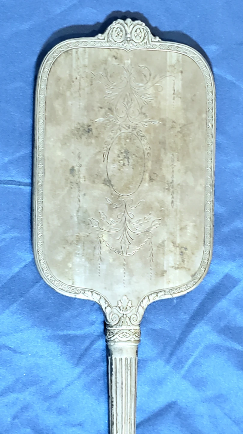 Antique Sterling Silver Vanity Hand Mirror - photo 5