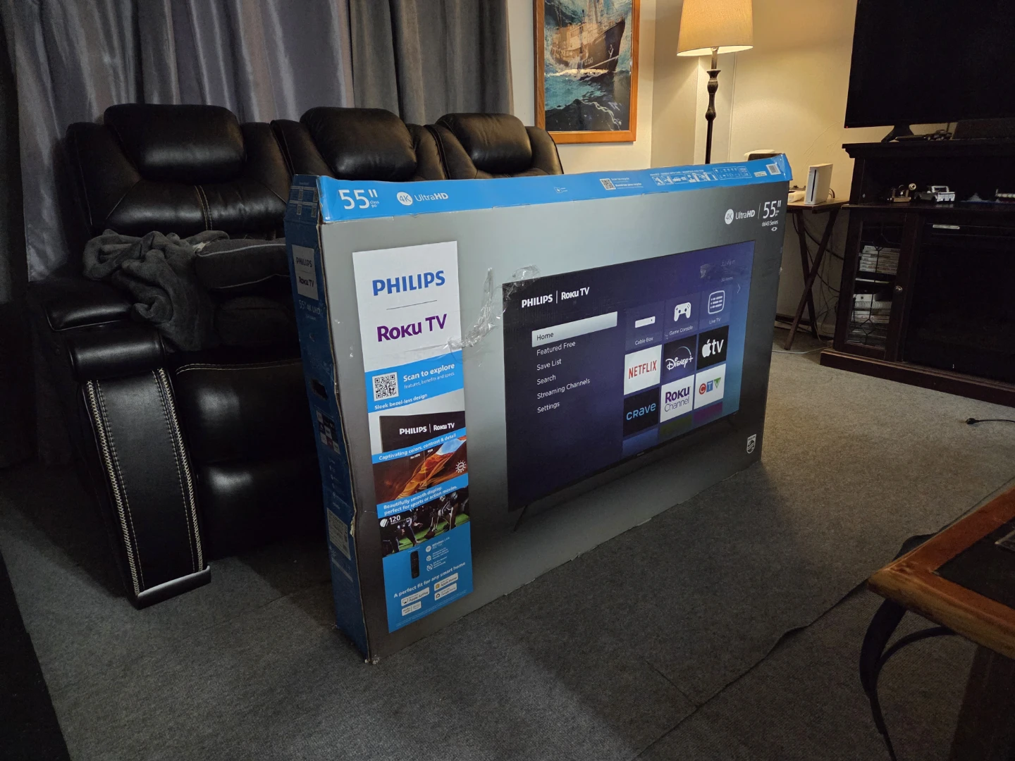 BRAND NEW IN BOX Philips 55 inch 4K UHD Roku TV