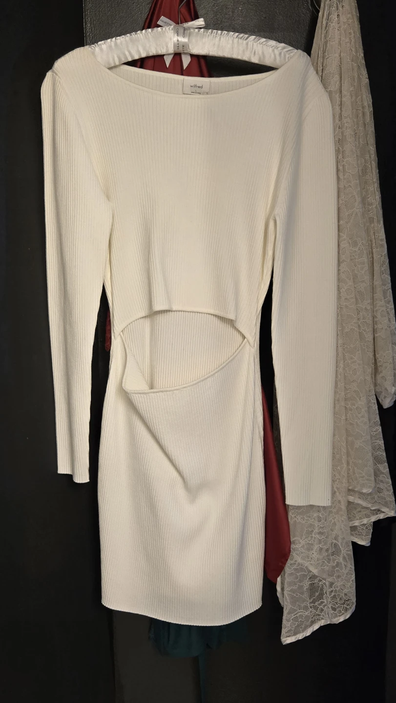 Wilfred Cut-Out Longsleeve Dress - Light Birch - photo 2