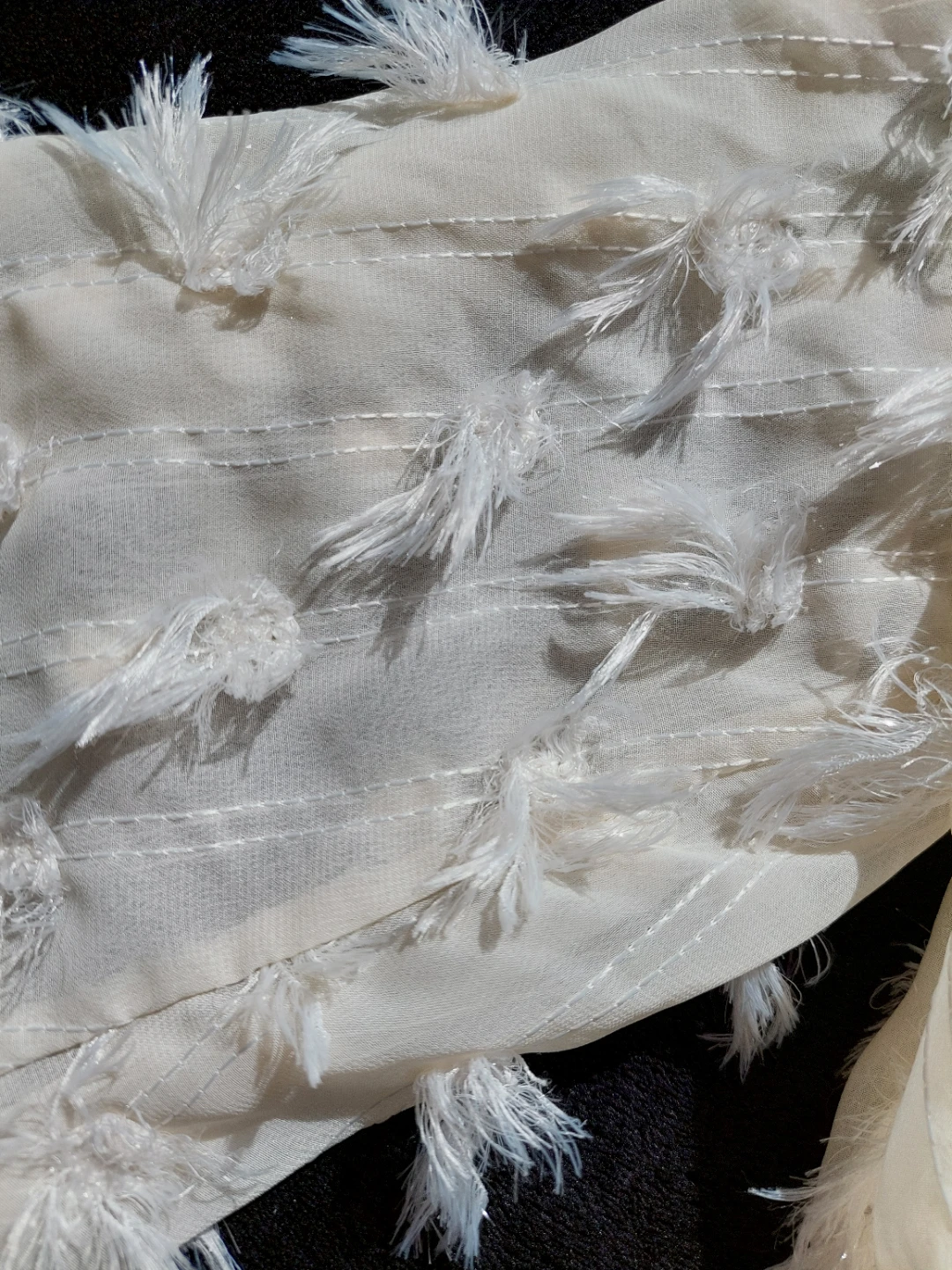 Cream Fringed Crop Top - photo 3