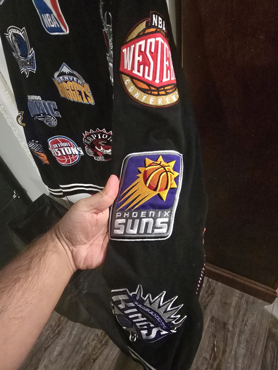 NBA All-Over Team Patch Varsity Jacket - photo 3
