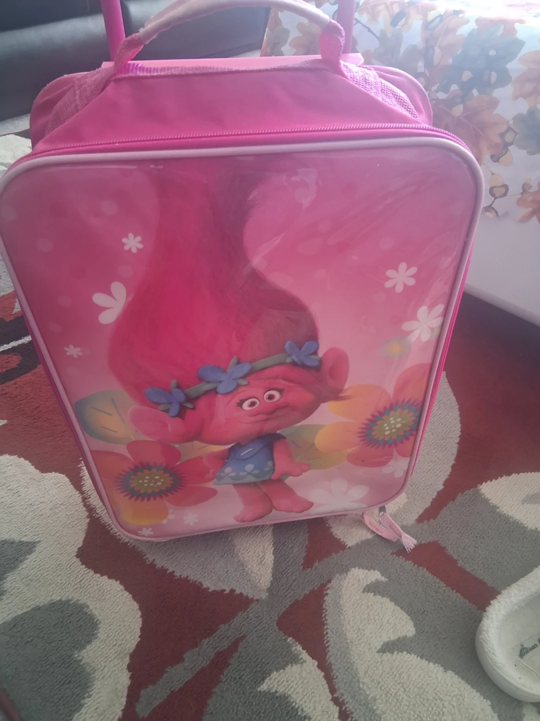 Trolls Pink Kids Rolling Suitcase