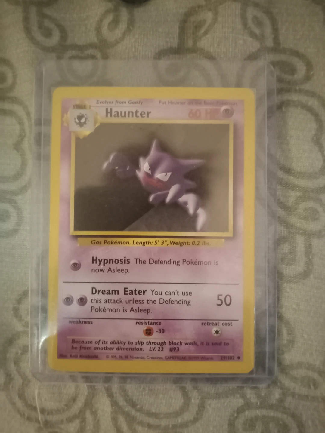 Vintage Haunter Pokemon Card
