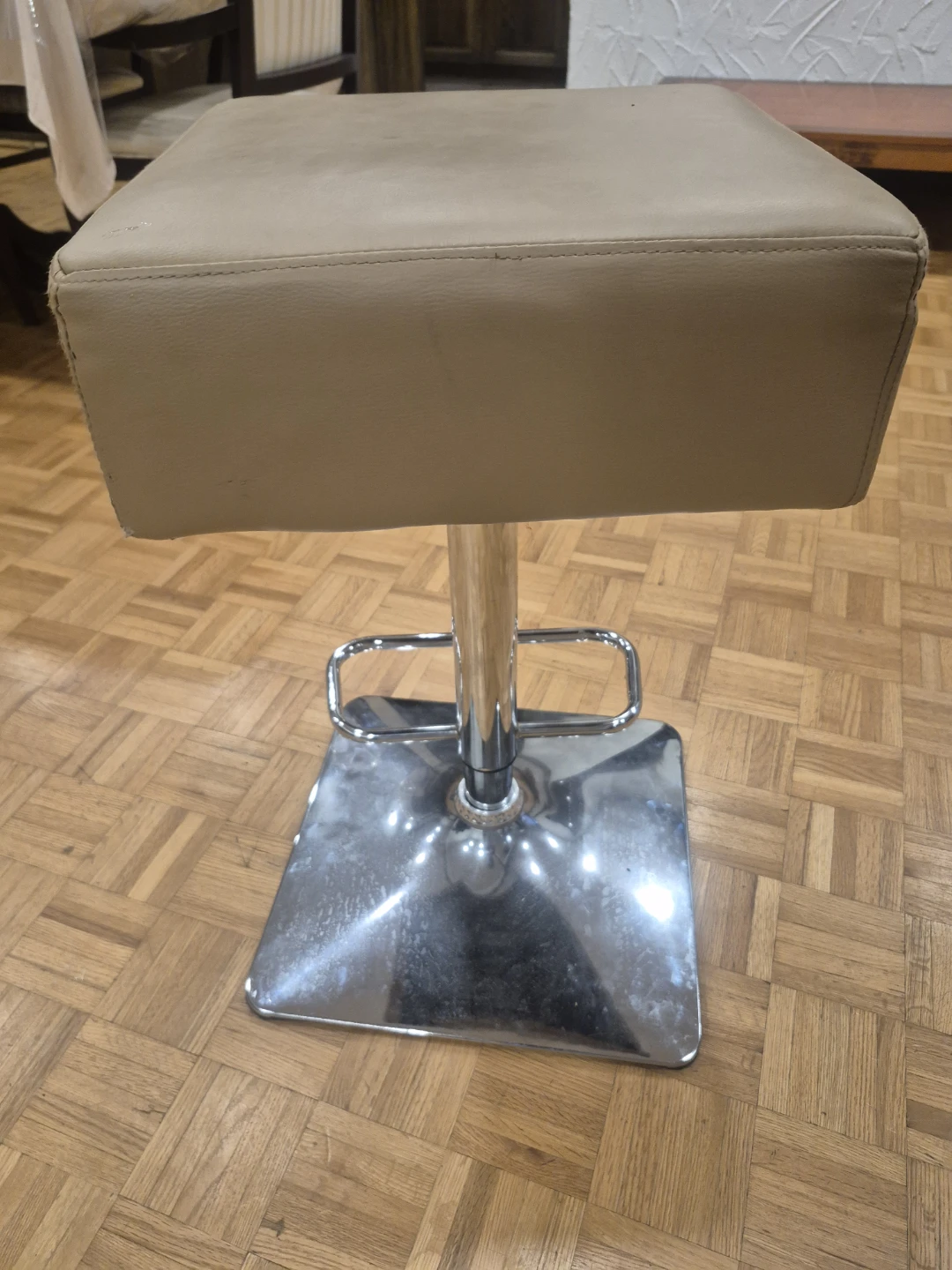 Adjustable Beige Bar Stool - photo 2