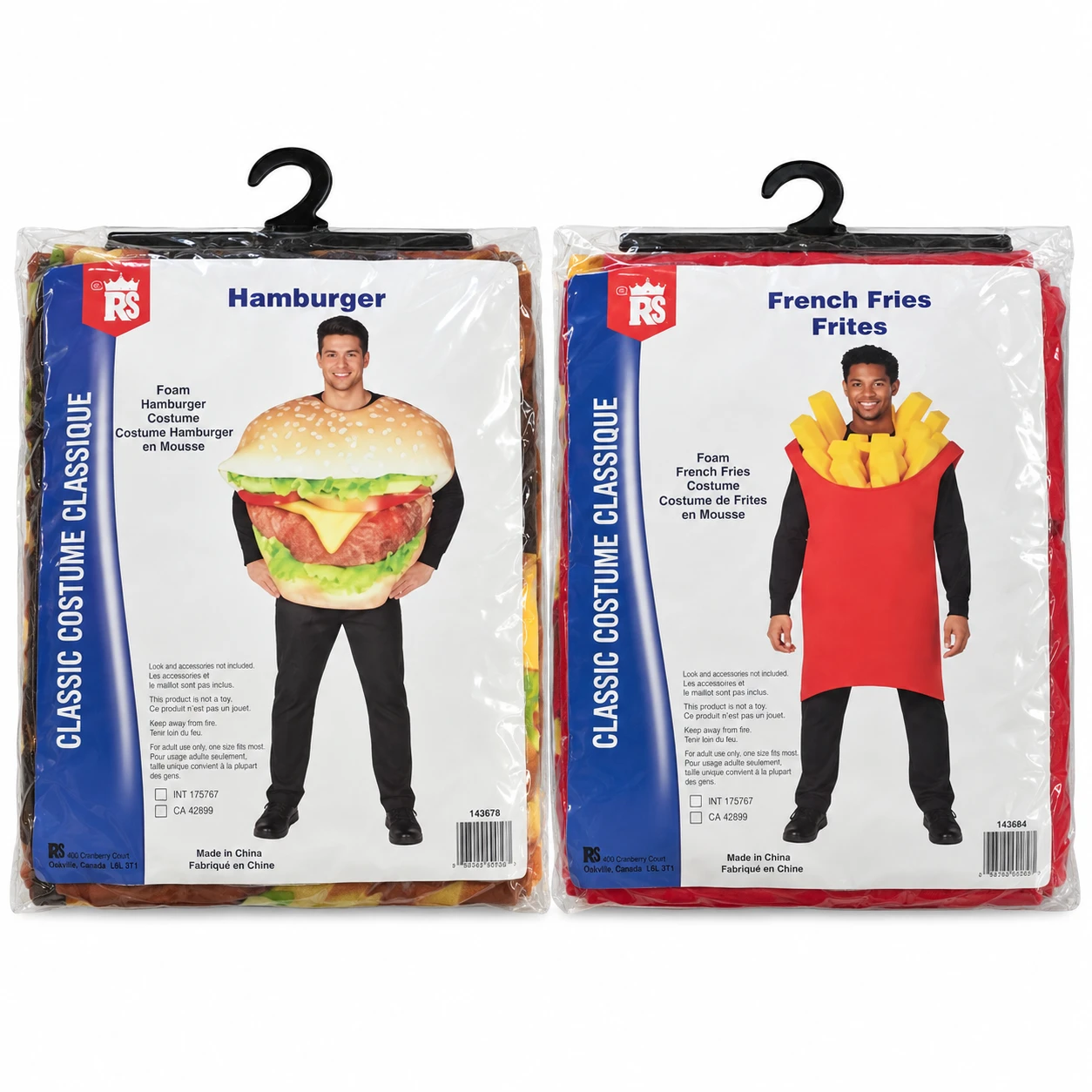 RS Hamburger and French Fries Costume Set